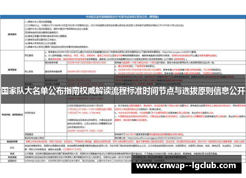 国家队大名单公布指南权威解读流程标准时间节点与选拔原则信息公开